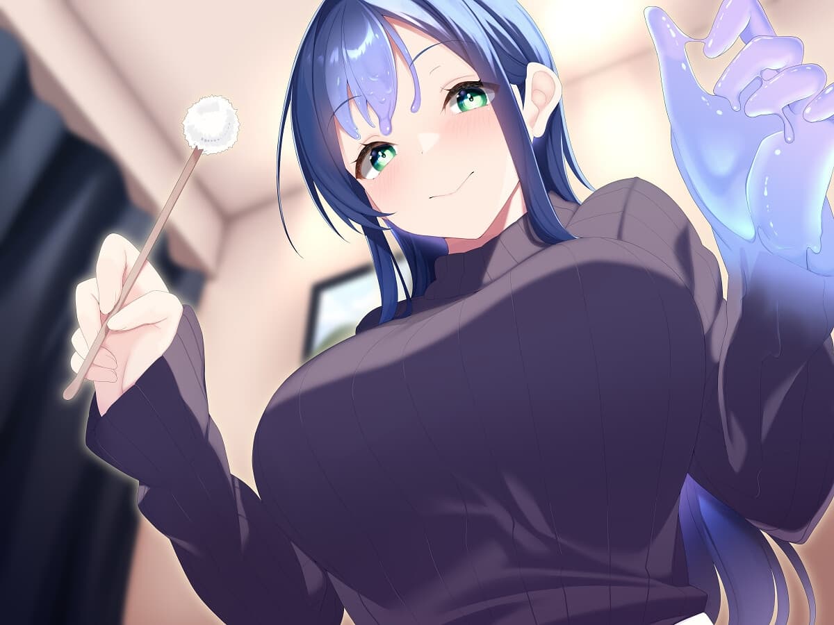 【耳かき/スライム/マッサージ】異種族団地の管理人さん～スライム族のお姉さんが日頃のお礼に癒してくれました～【CV:陽向葵ゅか】 サンプル画像 1