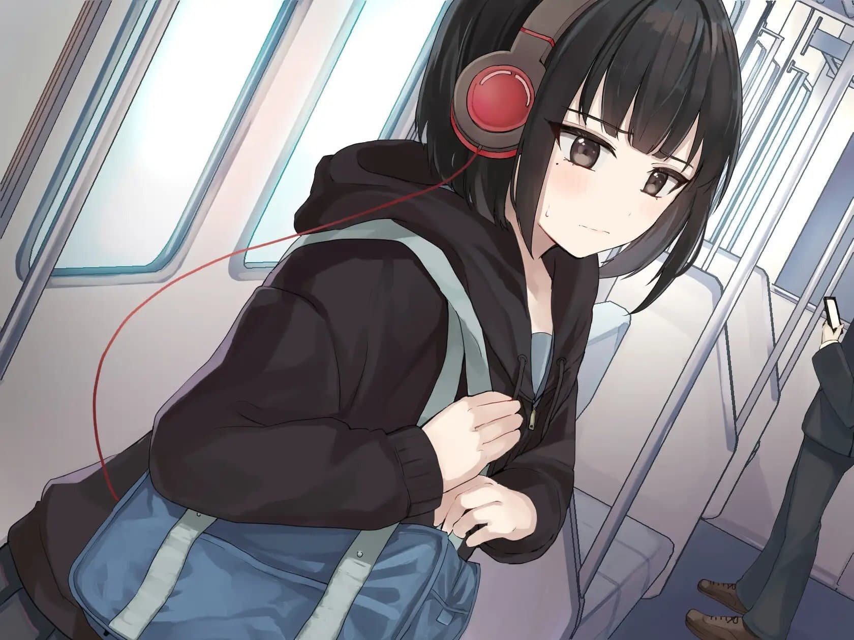 【おしっこ我慢/お漏らし】V推しのJKがが電車内で尿意を催して… サンプル画像 2