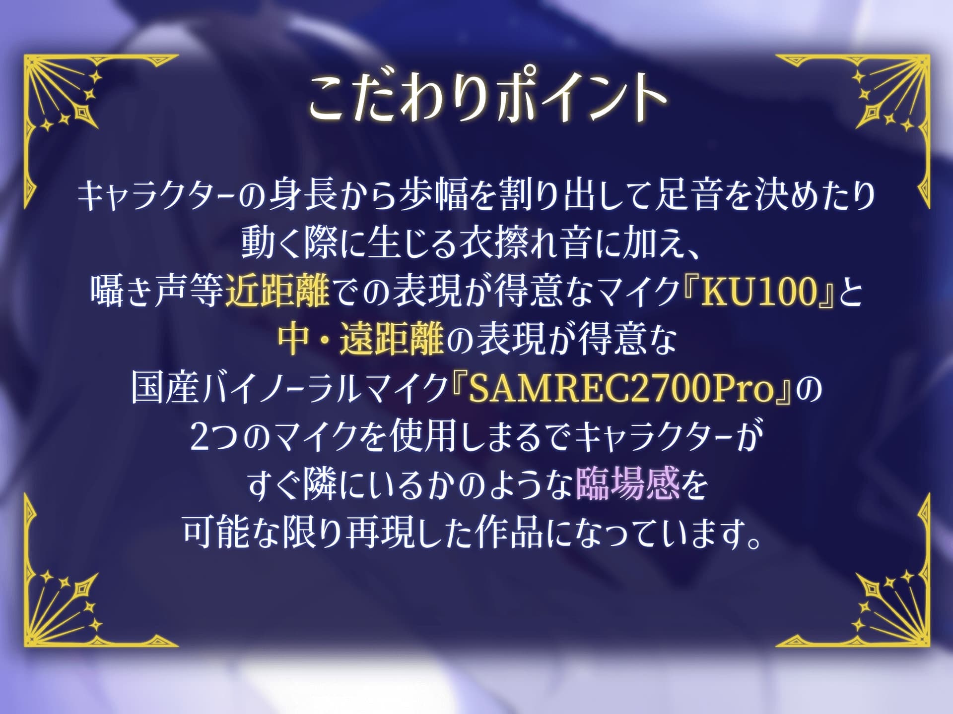 【KU100/SAMREC2700 Pro】吸血鬼との同棲予行演習【アルカナシリーズ】 サンプル画像 3