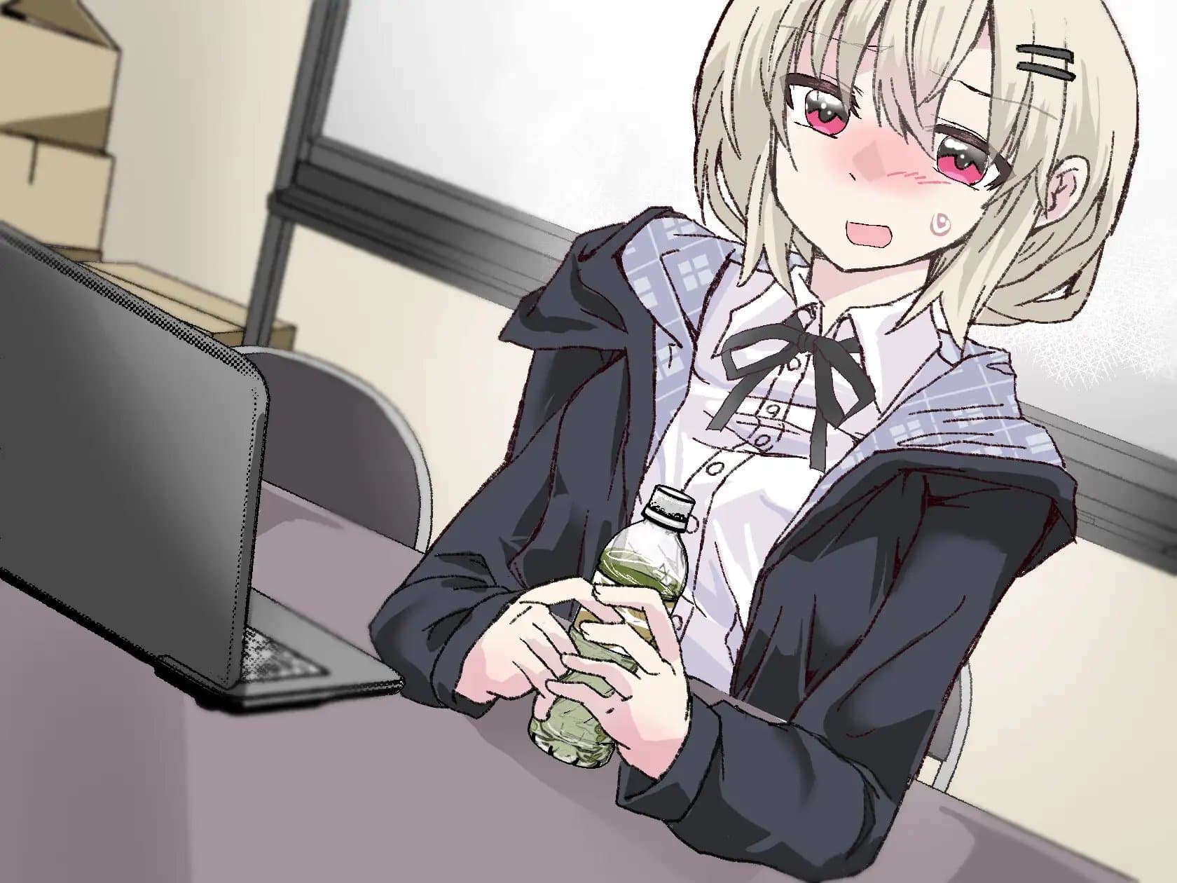 【おしっこ我慢/お漏らし】後輩彼女が嫌々おしっこを我慢してくれるお話。 サンプル画像 1