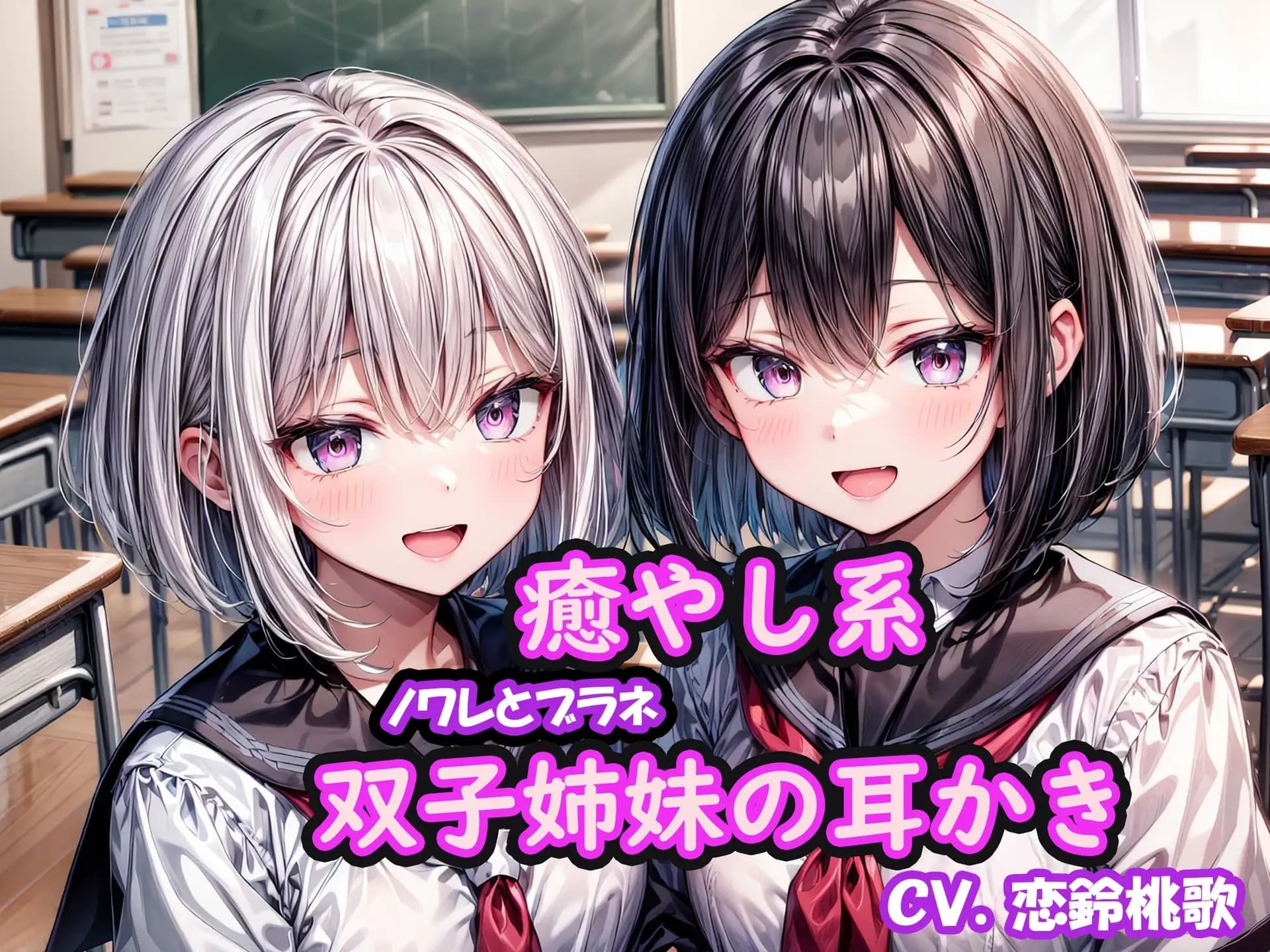 【KU100】クールと癒し系双子姉妹の耳かき～ノワレとブラネ【CV.恋鈴桃歌】 サンプル画像 1