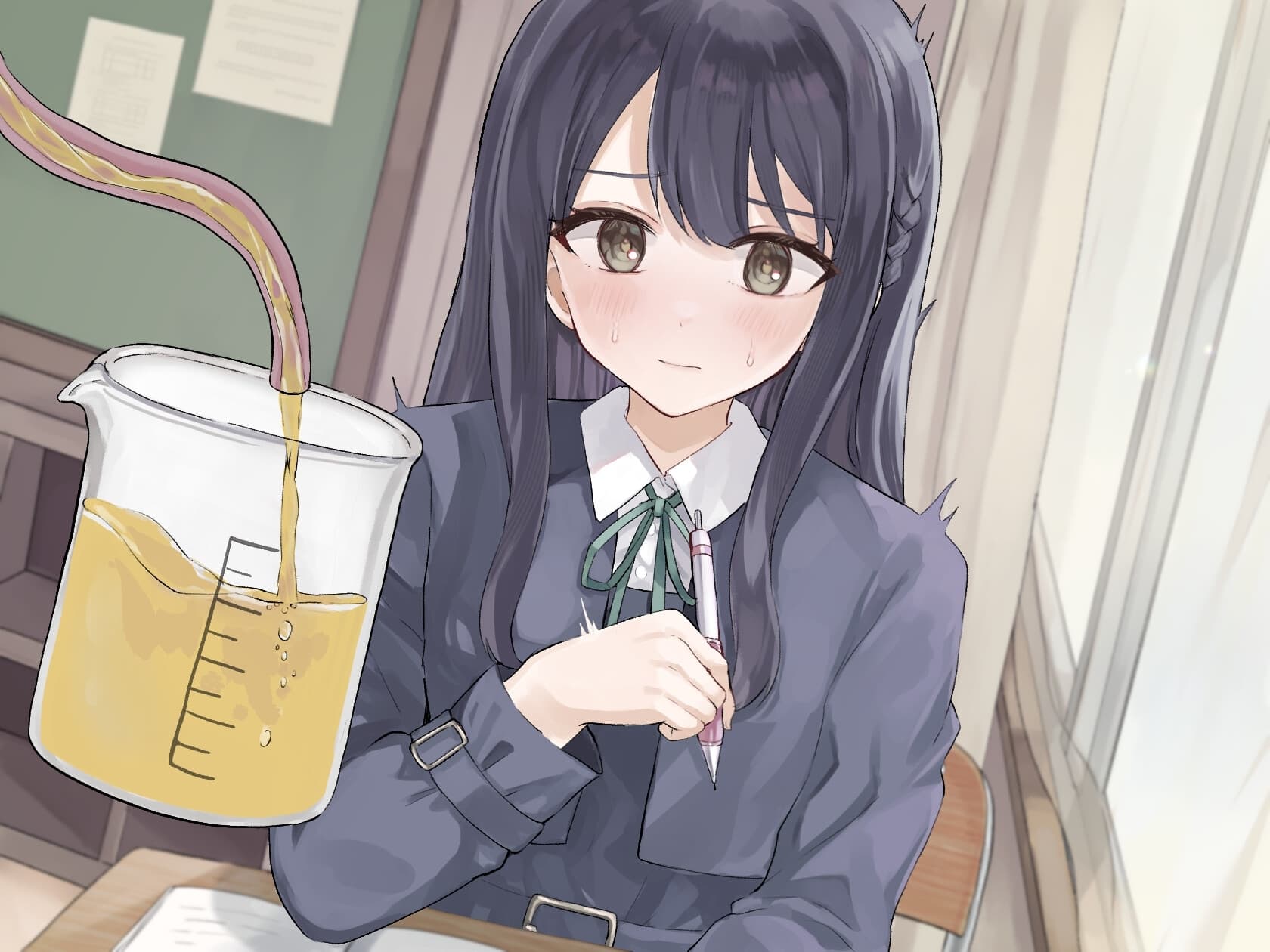 【おしっこ我慢/お漏らし】尿意を転送する力で委員長を困らせる〜ADV式音声作品〜 サンプル画像 2