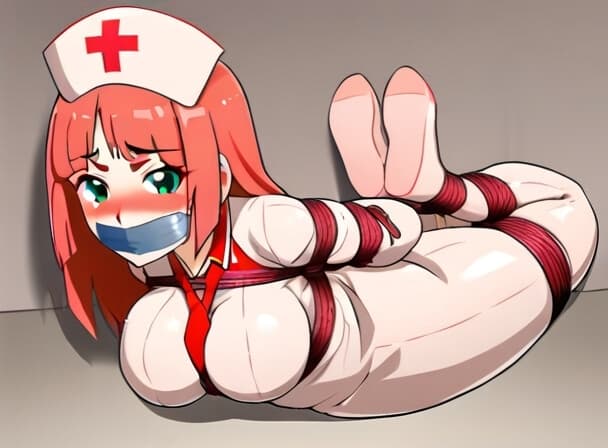 女の子に緊縛されたナース サンプル画像 3
