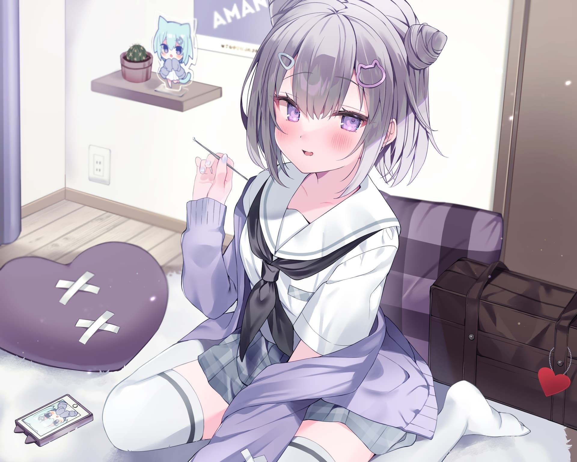 【スポンジジュレスライム&綿棒&プラスチック耳かき】いえカノ～恋人は推しのバーチャル配信者と中の人?～【CV.西尾夕香】 サンプル画像 1