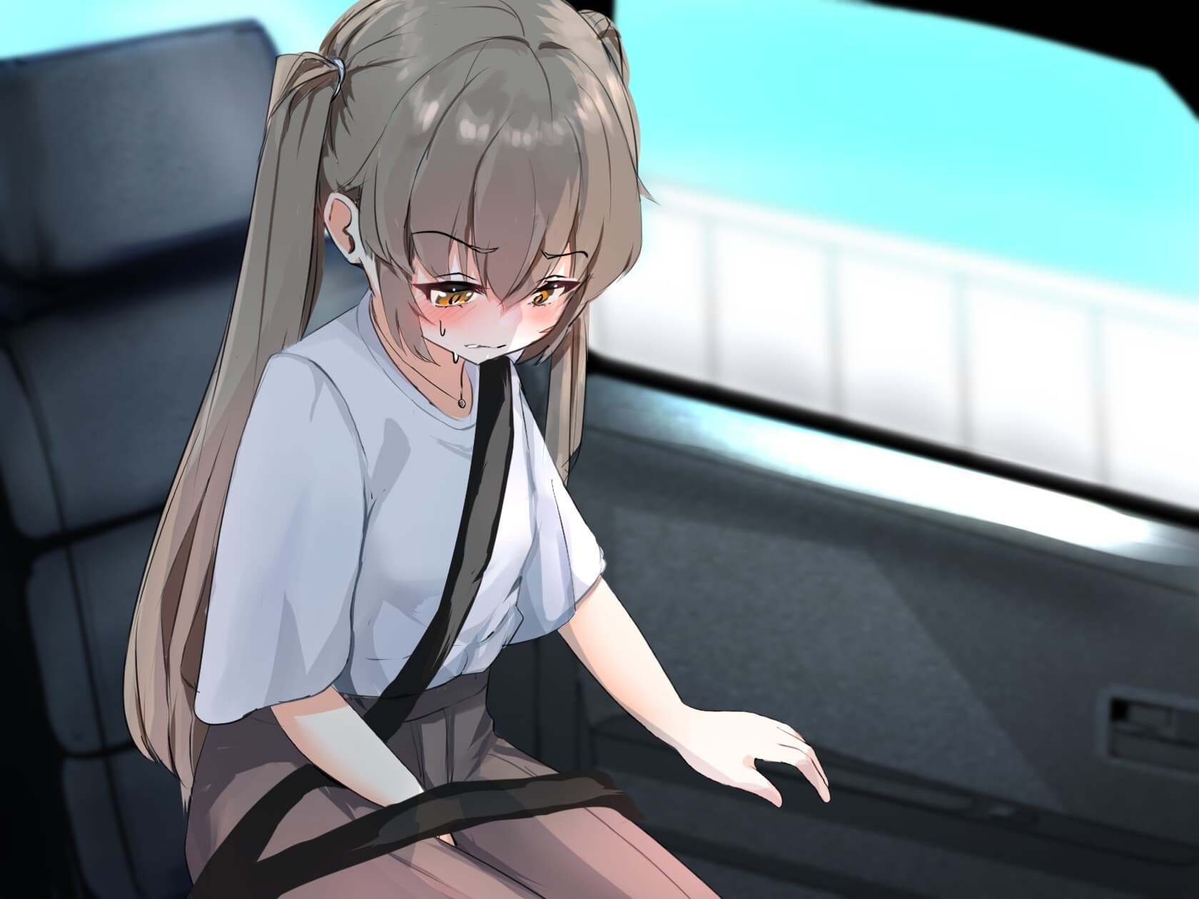 【おしっこ我慢/お漏らし】高速道路で尿意を催した妹が…〜ADV式音声作品〜 サンプル画像 1