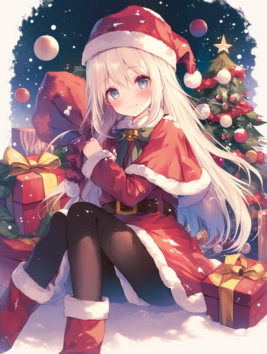 サンタお姉さんの脱ぎたてタイツの匂い サンプル画像 1