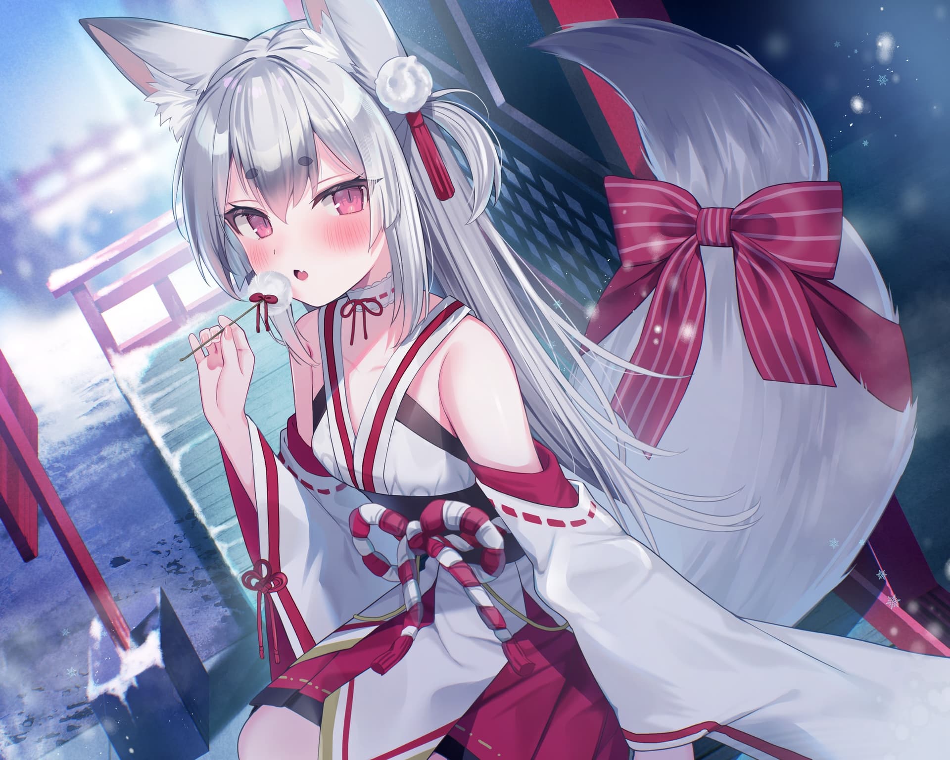 憩雲大社『お狐姉妹と癒しの月夜』～お狐姉妹の天然毒舌な次女、孤月【CV.能登有沙】 サンプル画像 1