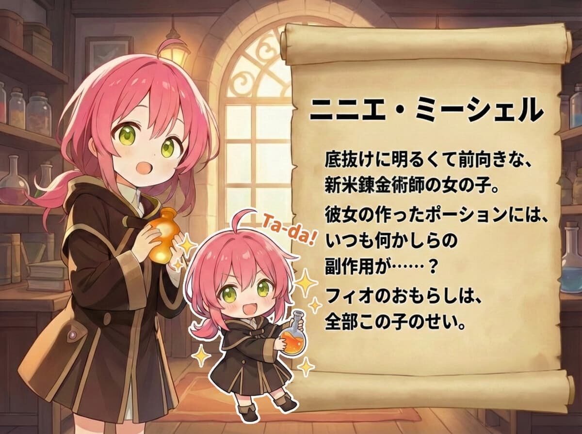 【おしっこ我慢】新米錬金術師 フィオとニニエのおしがま騒動記 サンプル画像 3