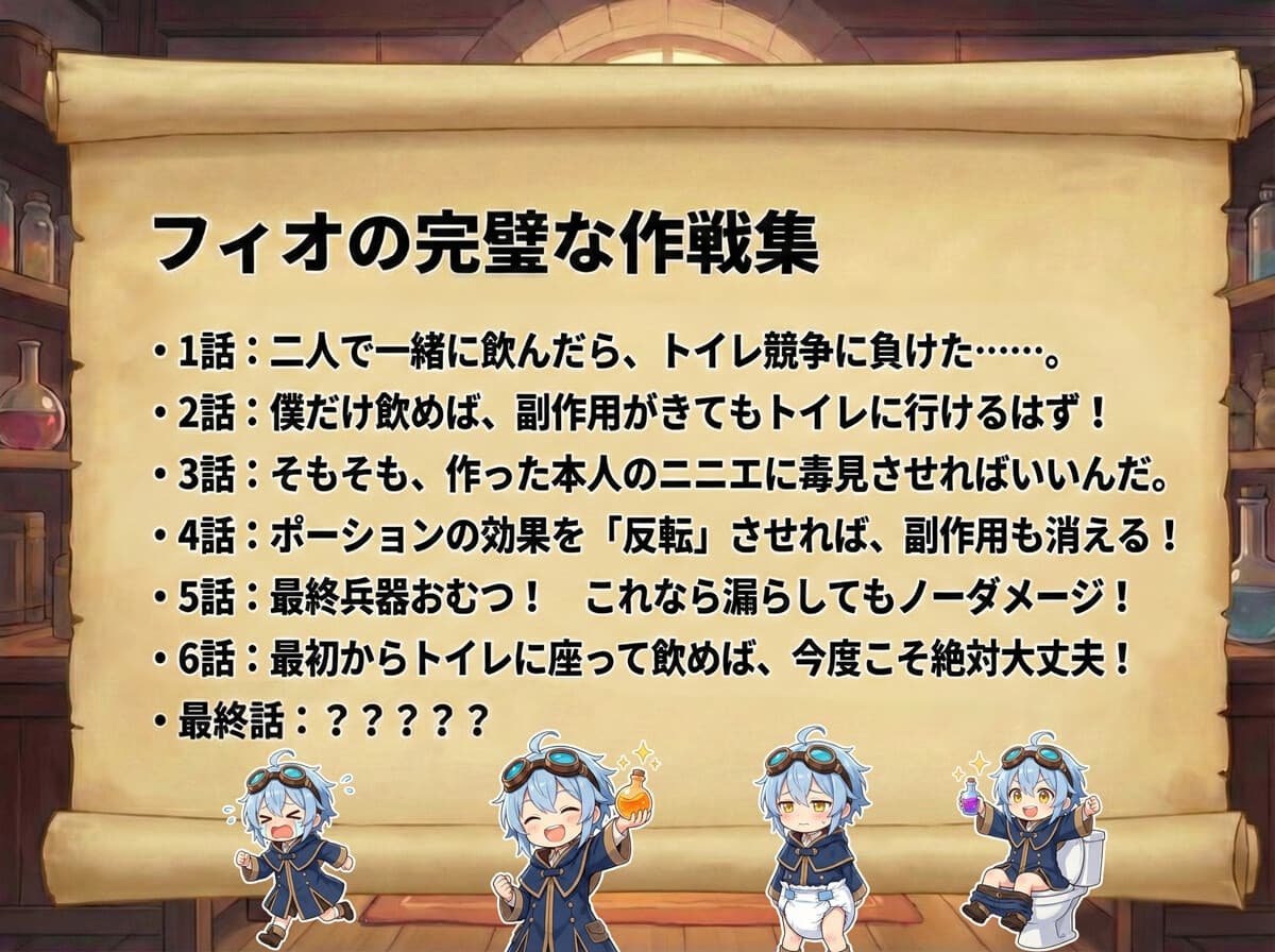 【おしっこ我慢】新米錬金術師 フィオとニニエのおしがま騒動記 サンプル画像 4