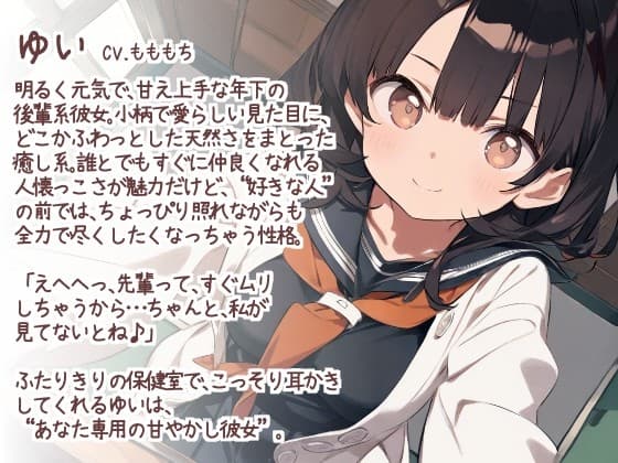 【耳かきASMR】こっそり保健室♡せんぱいっ、耳かきしてあげるね? ～甘えんぼ後輩・ゆいの癒し時間～ サンプル画像 1