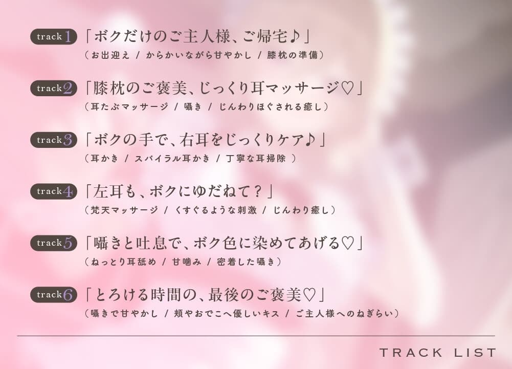 【こしょこしょ多め♡】クールな小悪魔ボクっこメイドの太ももの上で～お耳トロける♡たっぷり耳責めご奉仕フルコース♪～《えもこASMR》 サンプル画像 4