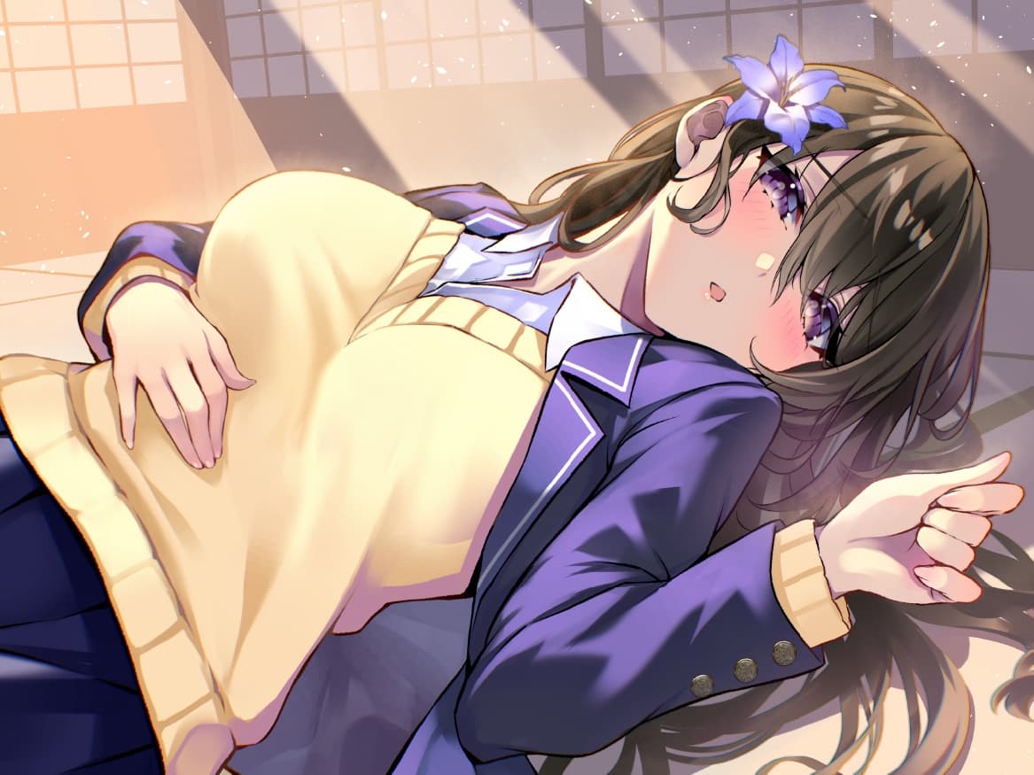 【CV.立花日菜】心の声が漏れちゃってる先輩【耳かき・添い寝】 サンプル画像 1