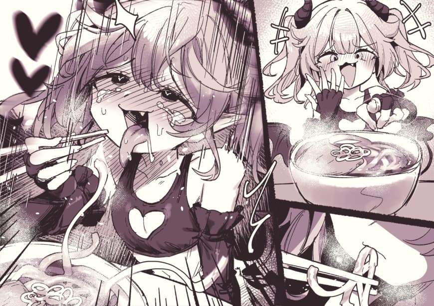 【CV:山田じぇみ子】メ○ガキ、うどんを食う。【「ザコの館」総DL1000本突破記念スピンオフ！】(※飯テロ注意！！) サンプル画像 2