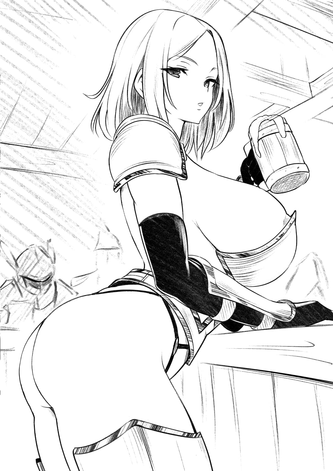 耳ほじクエスト～ミミーダの酒場～『強くてセクシーな戦士のお姉さんをなかまにする?▶はい いいえ』 サンプル画像 3