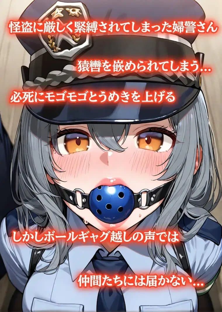 「むぐぅううう！」ボールギャグ噛まされ、縄で緊縛、こちょこちょくすぐり責め～ 正義の婦警が無様に溶ける夜！【猿轡ボイスあり】 サンプル画像 1