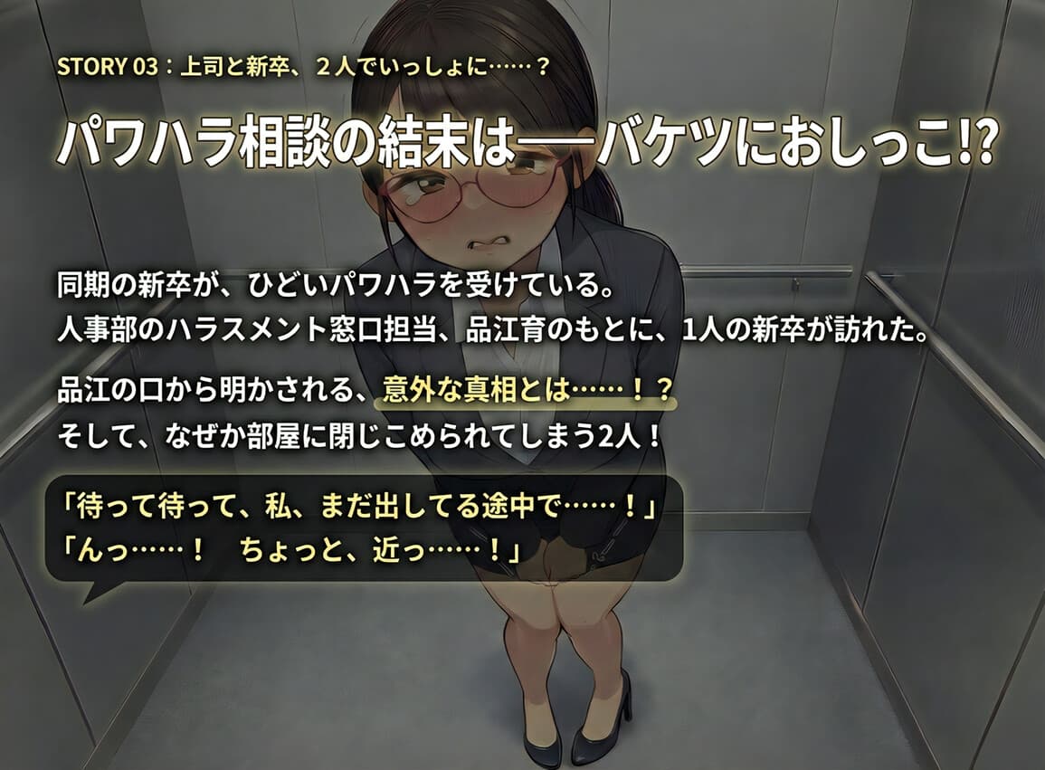 【おしっこ我慢】パワハラ女上司が、利尿剤を仕込まれて…… ～上司と新卒 おしがま短編集～ サンプル画像 4