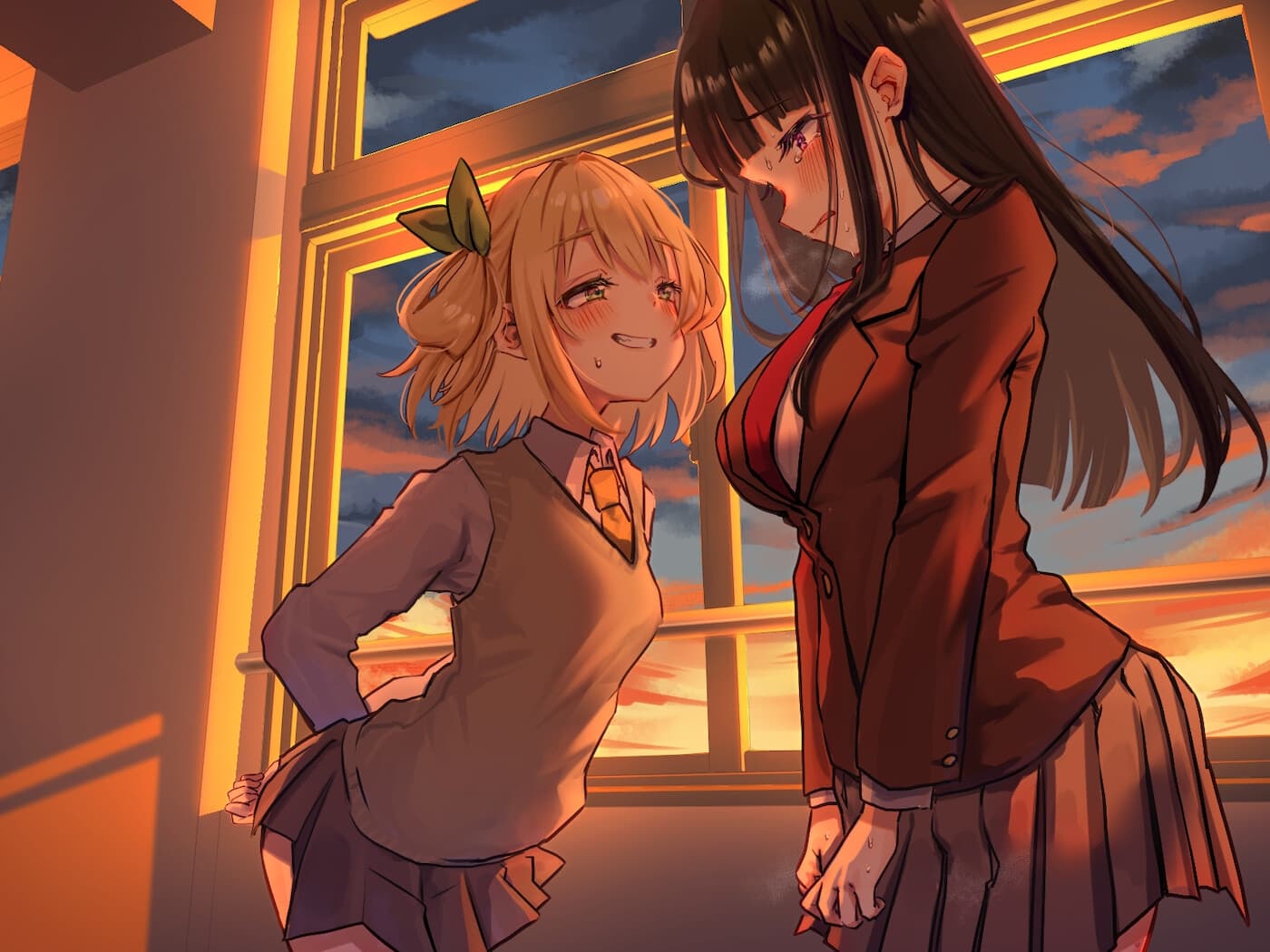 【おむつ/百合】会長と後輩のイケナイ遊び サンプル画像 1