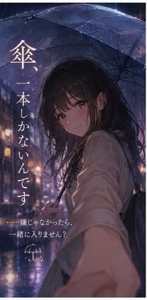 傘、一本しかないんです