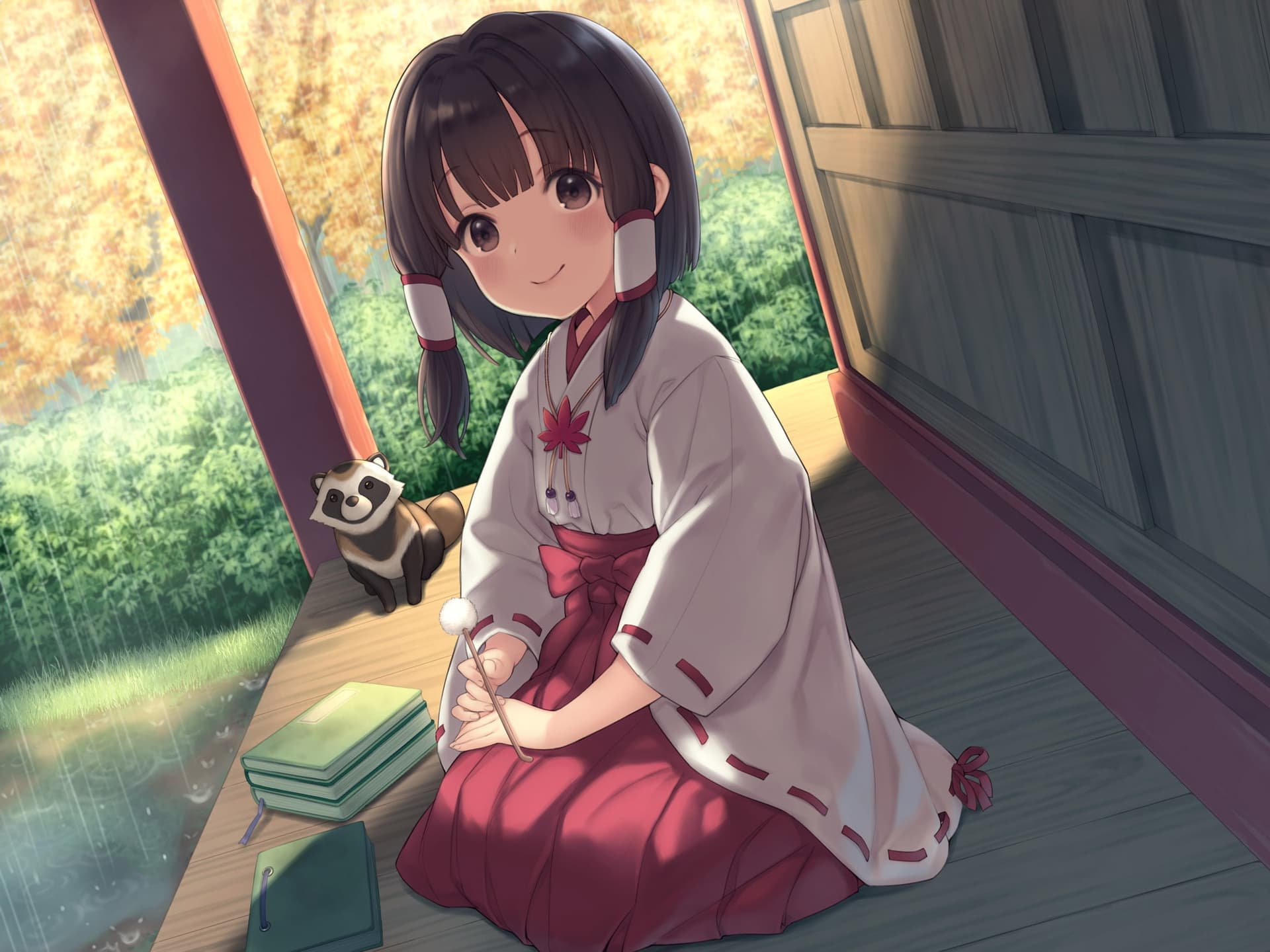 あなたのお耳、癒します ～雨宿りで巫女さんと～ サンプル画像 1