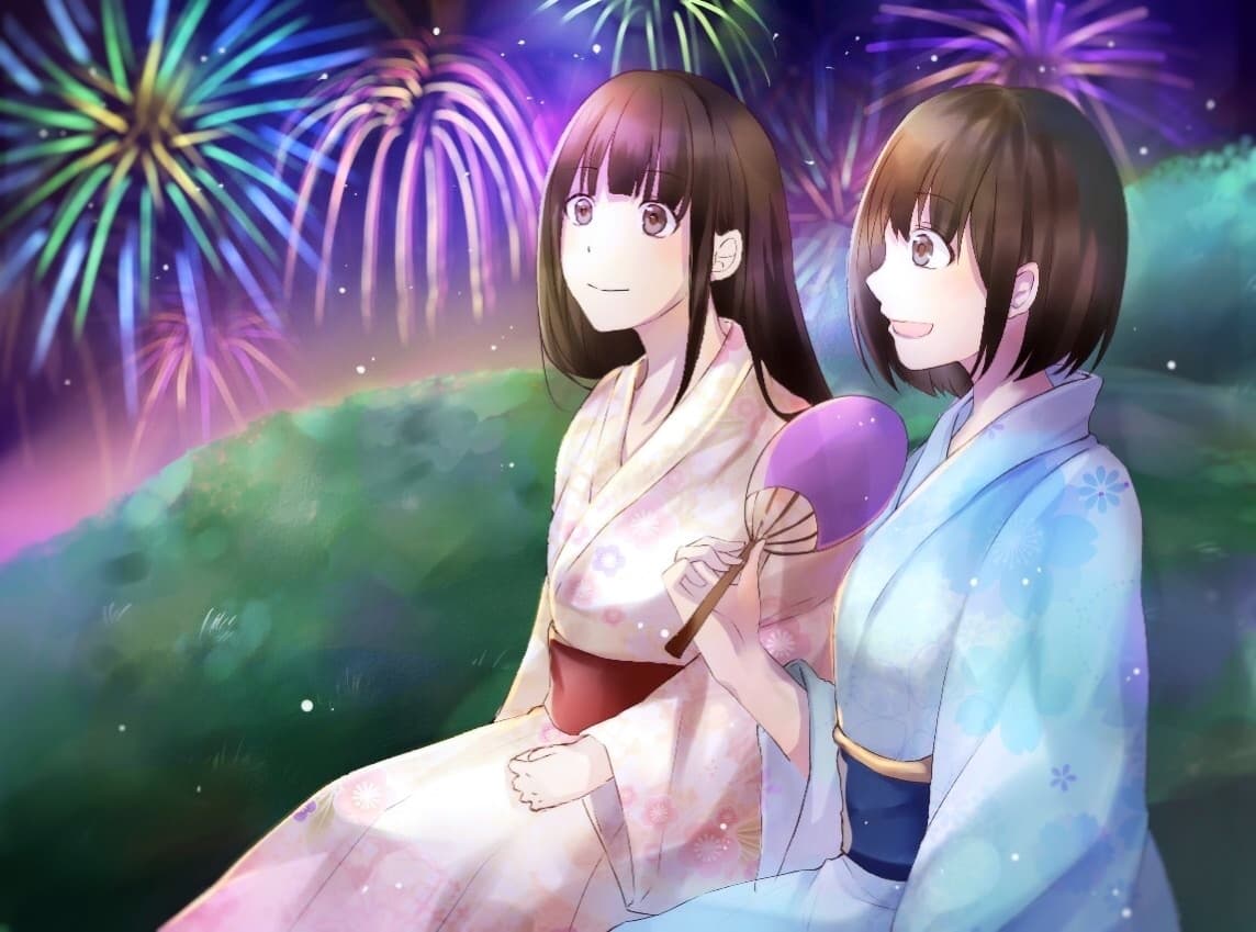 【耳かき・マッサージetc】三度目花火、篝火乙女【癒やし・甘々・CV2人】 サンプル画像 1