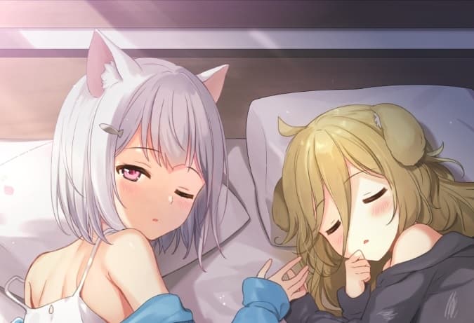 【ASMR】マスター、これからもずっと一緒ですよ2～新しい同居人、犬耳少女ルルとニィナのドキドキわんにゃんライフ～ サンプル画像 1