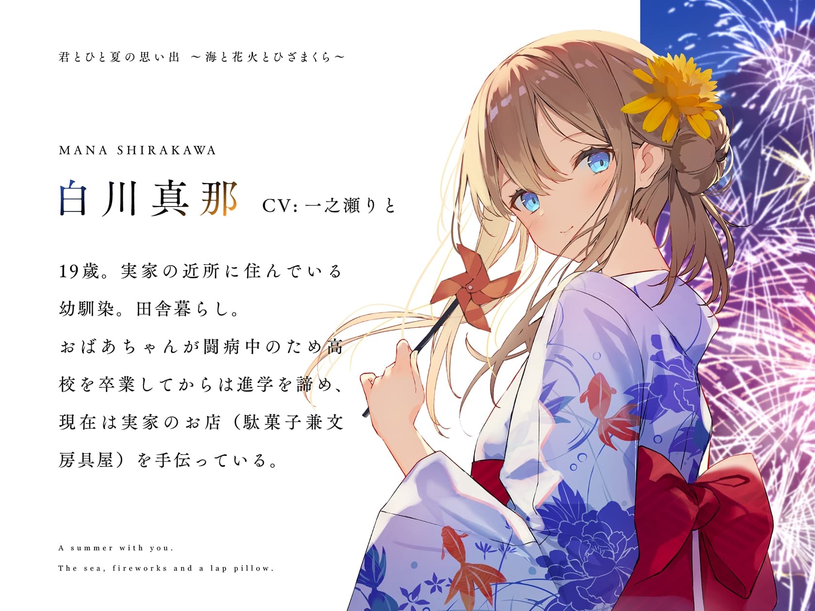 君とひと夏の思い出～海と花火とひざまくら～ サンプル画像 3