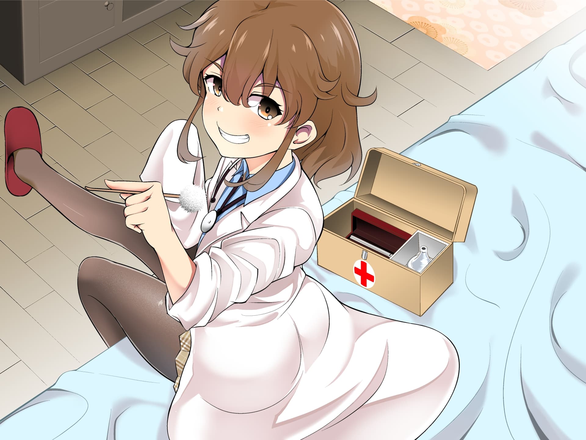 妹の友達の白衣メ○ガキのお医者さんごっこ耳ほじりで俺は敗ける。 サンプル画像 1