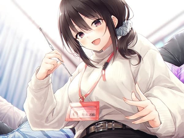 リンジンASMR ～ウザかわ襲来!? となりの後輩上司。キーボード/スクリュー型耳かき【CV:西田望見】 サンプル画像 1
