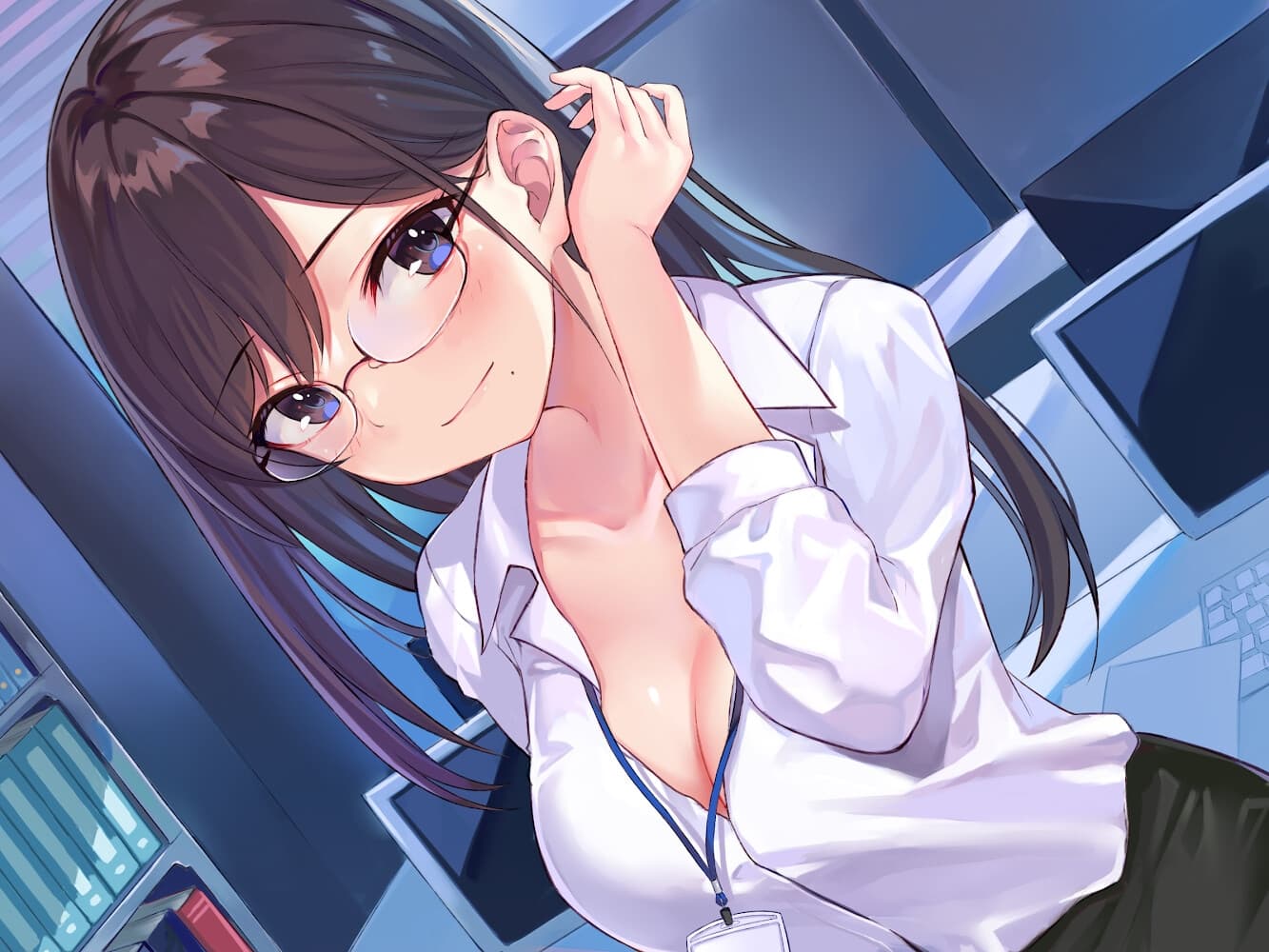 美人秘書とのイケナイ残業時間～頑張ったキミにたっぷりのご褒美をあげる～【耳かき・オイルマッサージ・れろれろぐぽぐぽ♪奥まで耳舐め】 サンプル画像 3