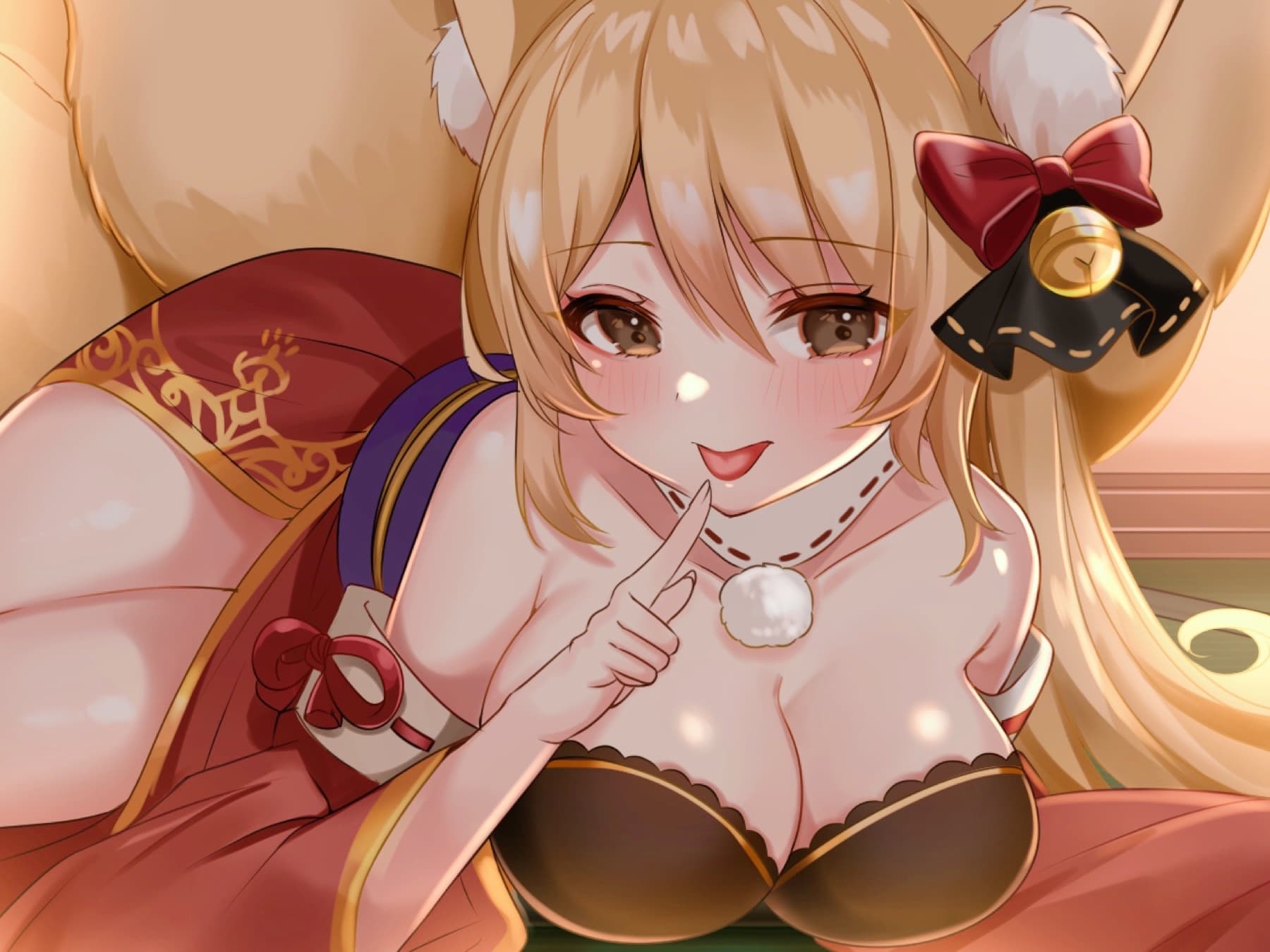 低音ボイスのお狐様はあなたの"精気"が欲しいようです～わらわと熱いひと時を過ごそうぞ...～【耳かき・ふわふわしっぽ・耳舐め】 サンプル画像 3