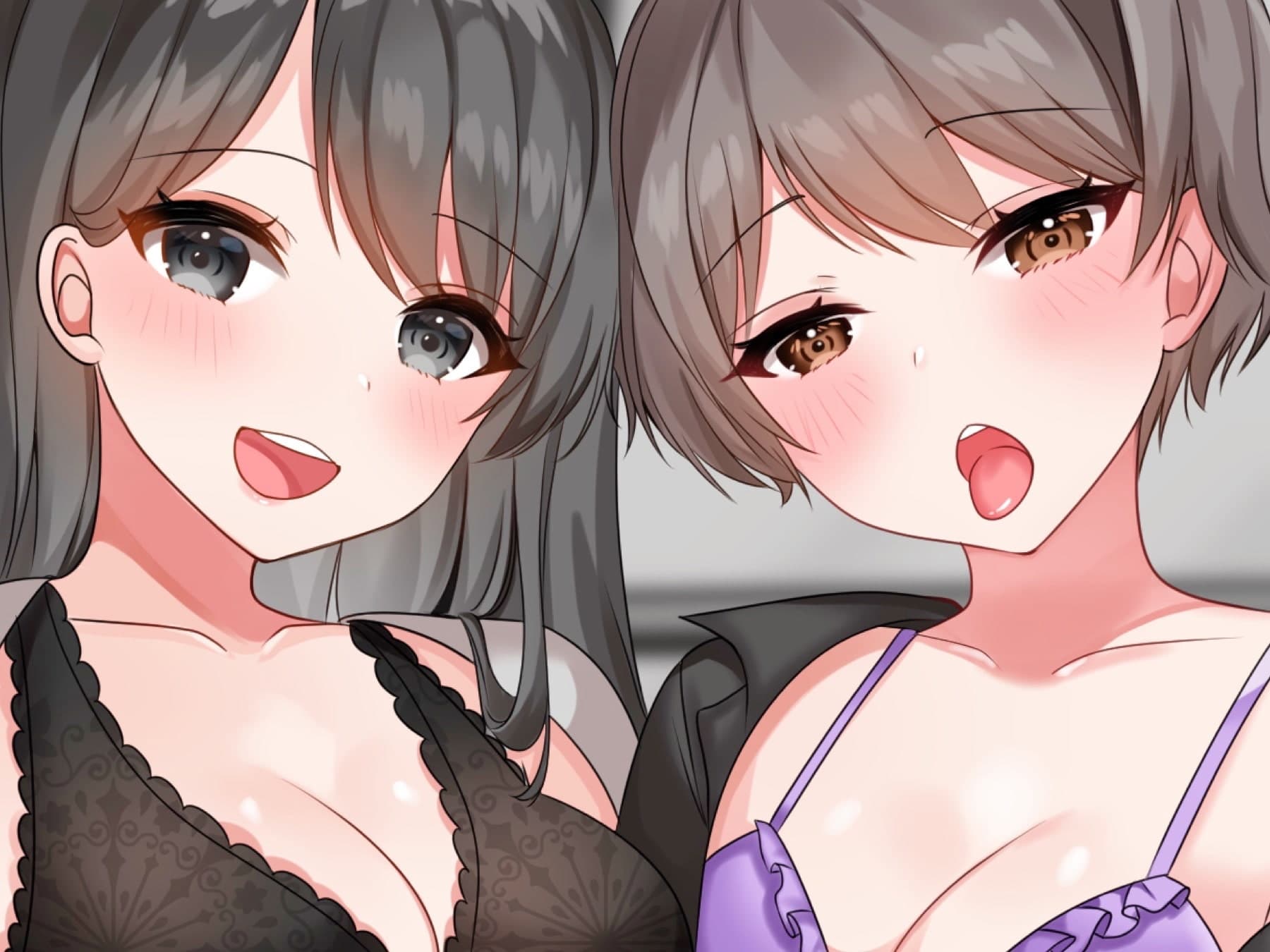 【両耳かられろれろぐぽぐぽ♪】耳舐め音声を聞いてるのがバレて、2人のお姉ちゃんに"実際の気持ち良さ"をたっぷり分からせられる～どっちの耳舐めが好きなの?～ サンプル画像 2