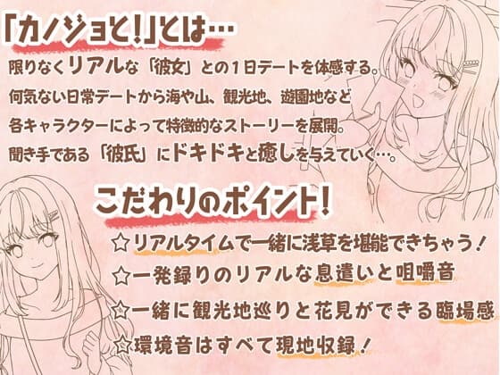 【疑似デートASMR】カノジョと!～ひなと食い倒れデートしよ♪～ サンプル画像 1